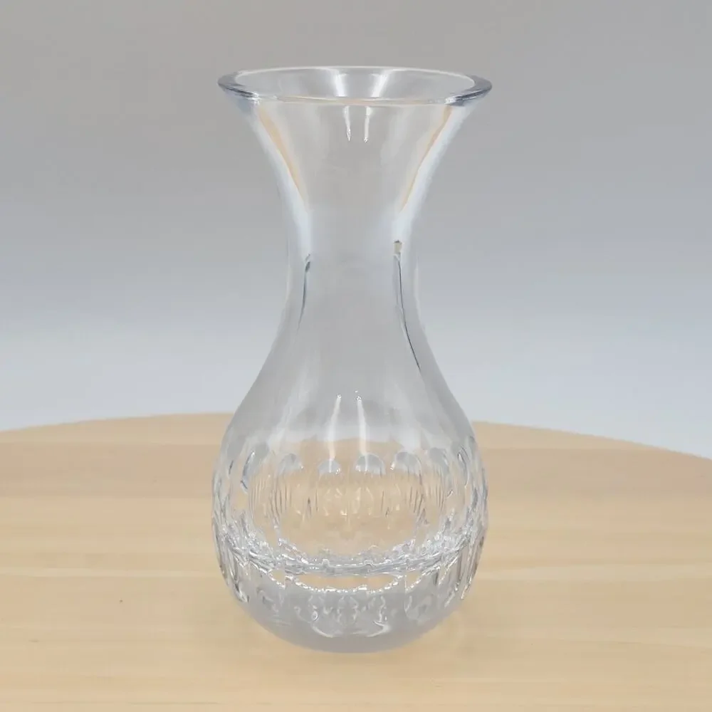 1980's Waterford Crystal Open Carafe Decanter Faceted Design For Wine